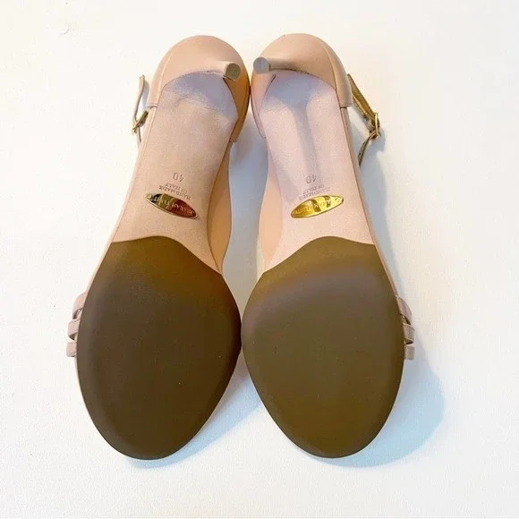 Sarah Flint Perfect Sandals 85mm Size 40 Blush Nappa NIB NEW